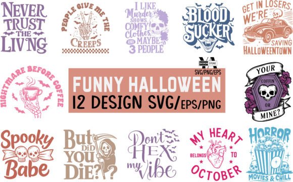 Review: Funny Halloween Quote SVG PNG Bundle for Embroidery